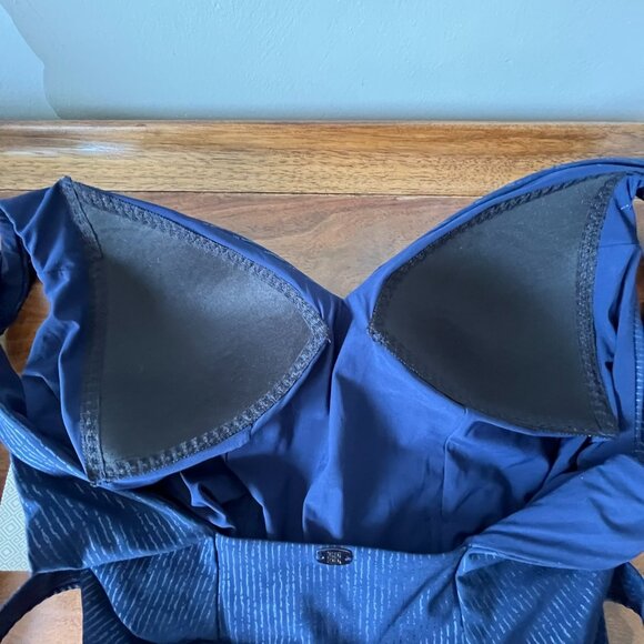 Amoressa Women's Sanskrit Kuta Maillot One-Piece Swimsuit Navy Stripe Size 10 - Picture 8 of 16